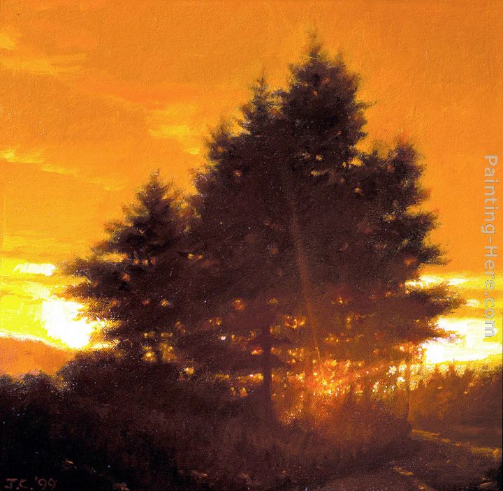 Sunset Tree painting - Jacob Collins Sunset Tree art painting